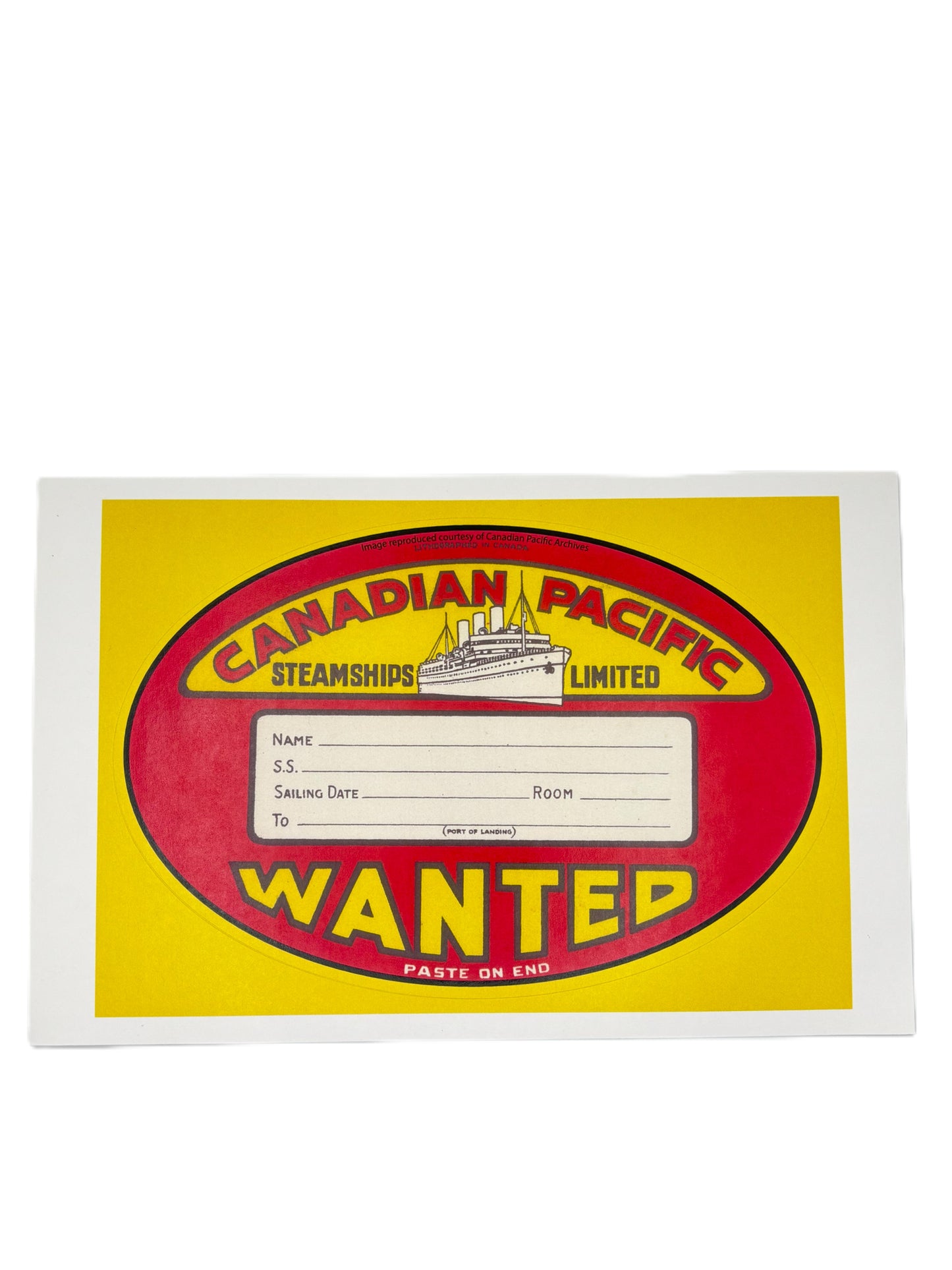 Vintage Luggage Tag Sticker