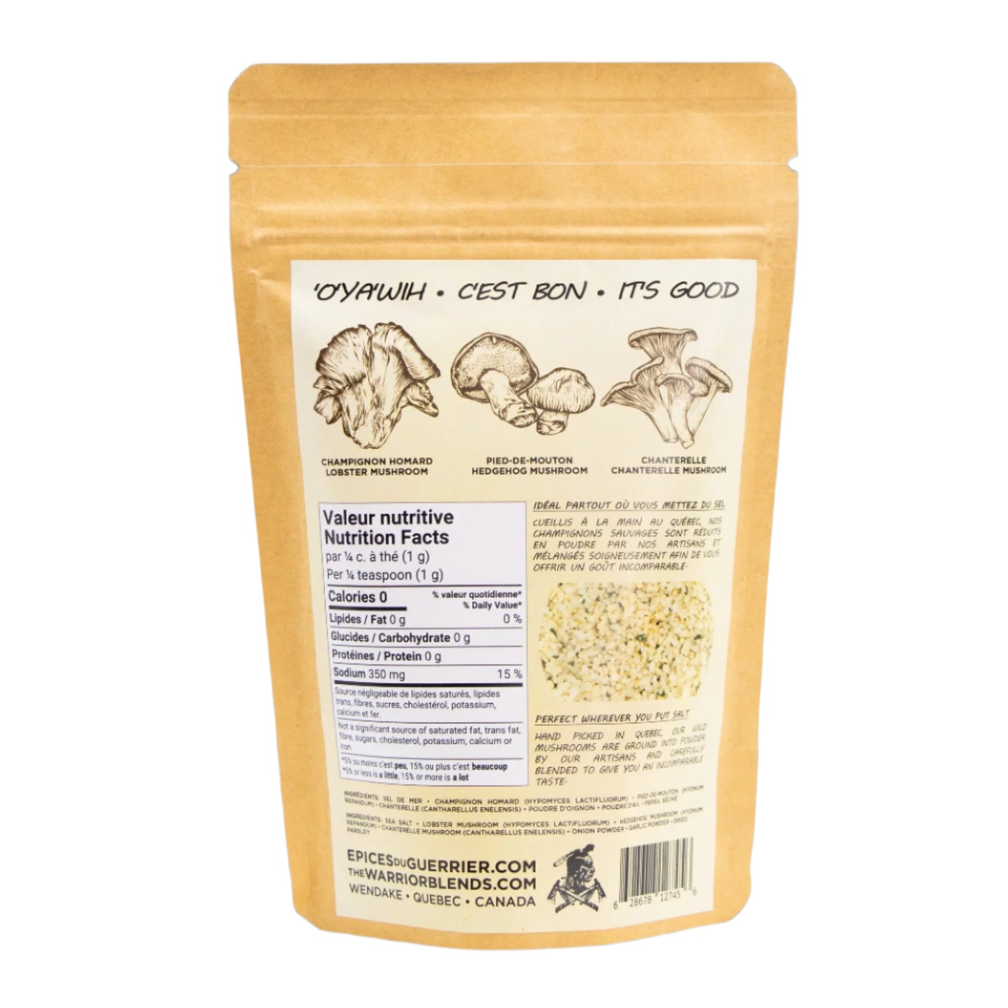 Sel de champignons sauvages Épices du Guerrier