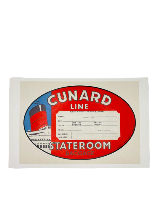Vintage Luggage Tag Sticker