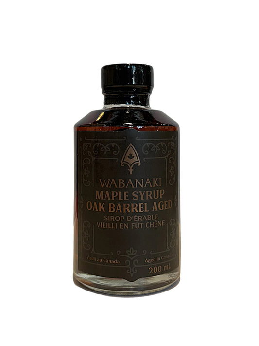 Sirop d’érable au chêne grillé vieilli en fût de Wabanaki